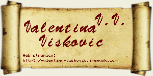 Valentina Višković vizit kartica